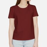 Women T-Shirt Burgundy CLO-14-0024 фото